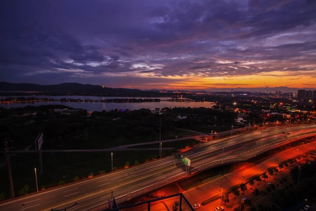 Shihu Lake Beautiful Sunset